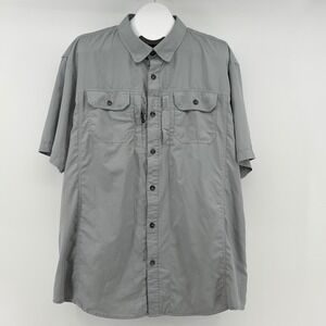DRAKE Waterfowl Fishing Shirt Mens XL Vented Zip Pocket Camping